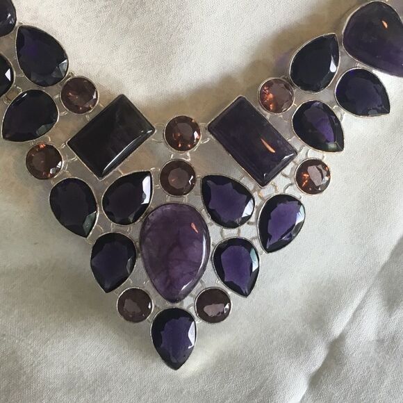 NWOT. Sterling Silver Sage Amethyst Adj. Necklace - Picture 10 of 16